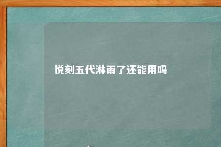 悦刻五代淋雨了还能用吗